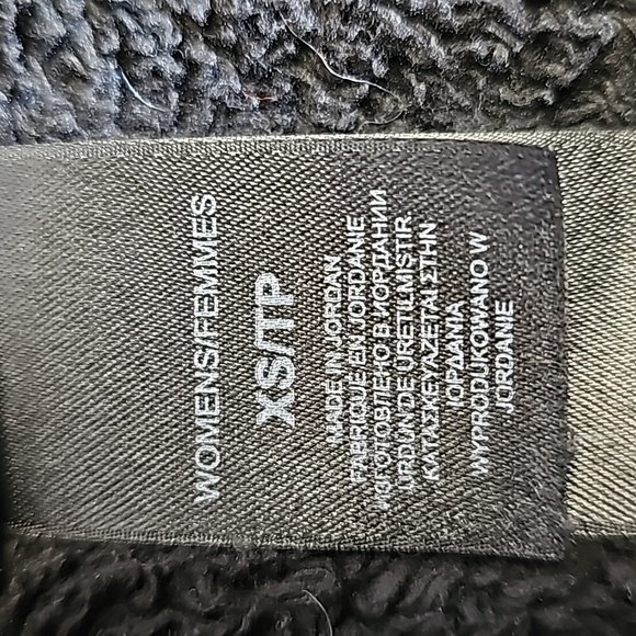 THE North Face xs black plush zip up jacket - Picture 7 of 8